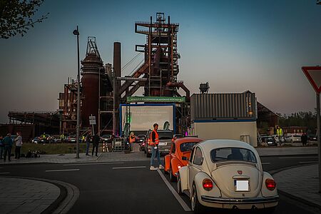 Bloedorn Container als Infrastruktur am Dortmunder Autokino auf Phoenix West