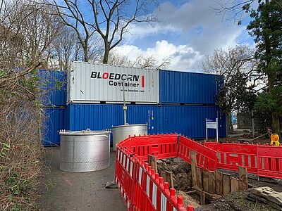 Druckwellenschutz aus Seecontainern