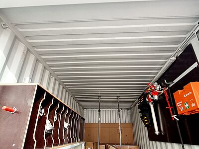 Ausstattung eines Rüstcontainers